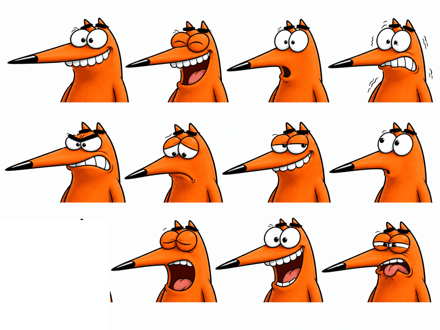 A set of Fuzzy character-expression references